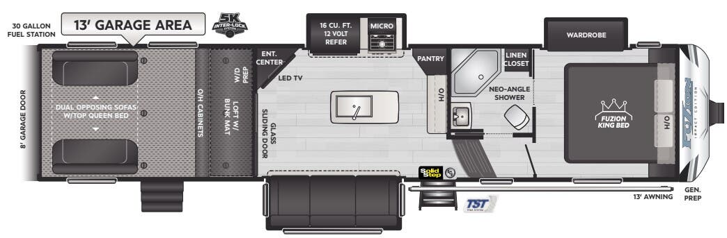 View 2024 Keystone Fuzion Impact 343 complete specs and manufacturer brochures