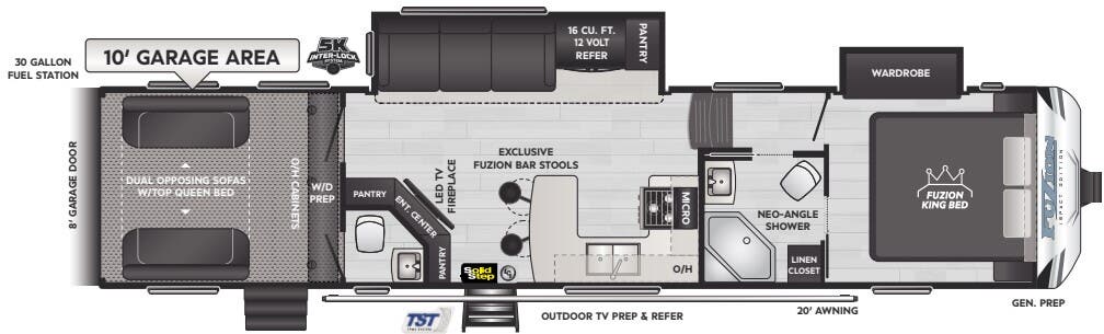 View 2024 Keystone Fuzion Impact 359 complete specs and manufacturer brochures