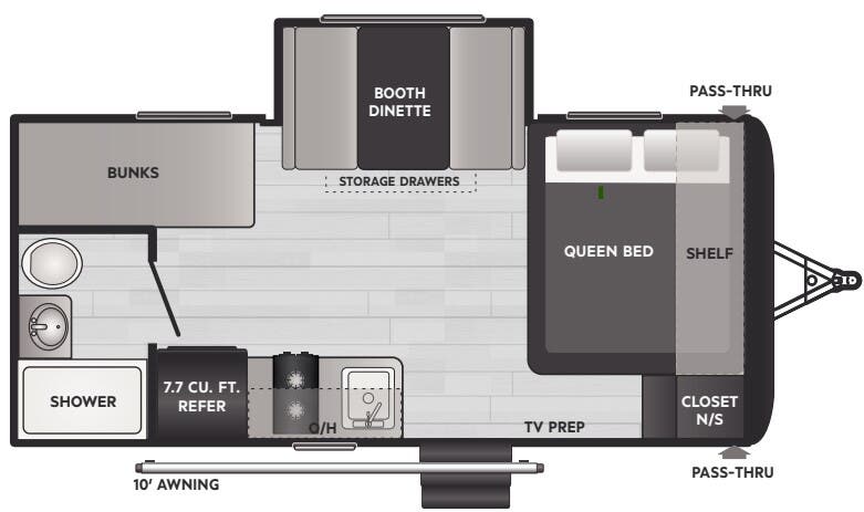 View 2024 Keystone Hideout Mini 176BH complete specs and manufacturer brochures