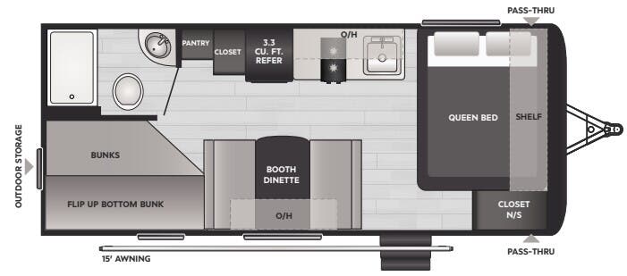 View 2024 Keystone Hideout Mini 201BH complete specs and manufacturer brochures