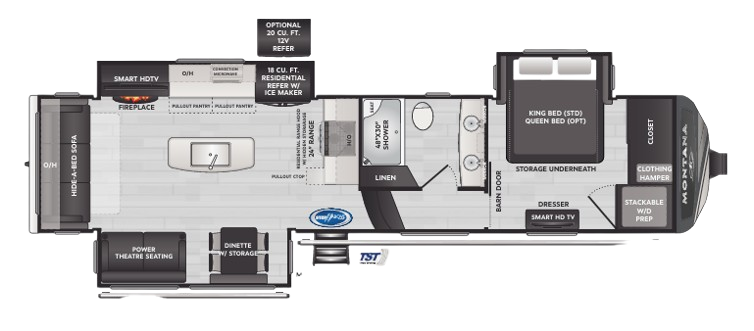View 2024 Keystone Montana 3231CK complete specs and manufacturer brochures