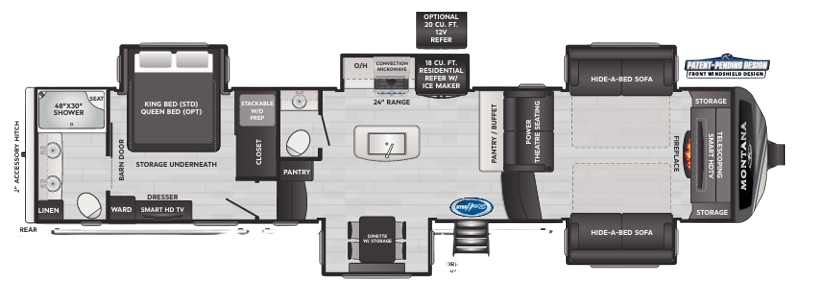 View 2024 Keystone Montana 3761FL complete specs and manufacturer brochures
