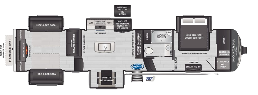 View 2024 Keystone Montana 3793RD complete specs and manufacturer brochures