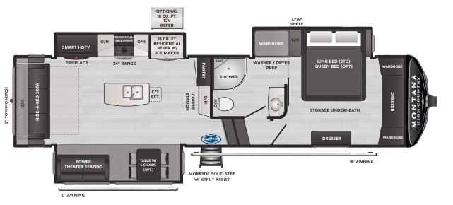 View 2024 Keystone Montana High Country 295RL complete specs and manufacturer brochures