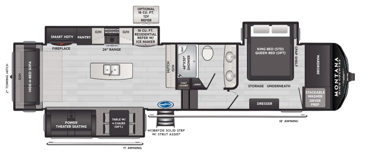View 2024 Keystone Montana High Country 331RL complete specs and manufacturer brochures
