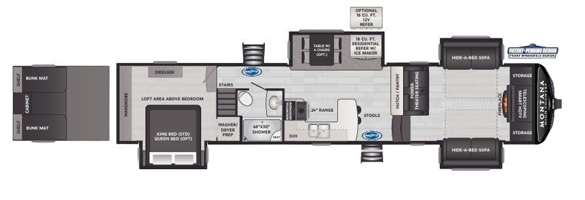 View 2024 Keystone Montana High Country 377FL complete specs and manufacturer brochures