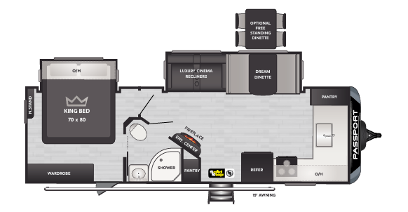 View 2024 Keystone Passport 2600FK complete specs and manufacturer brochures