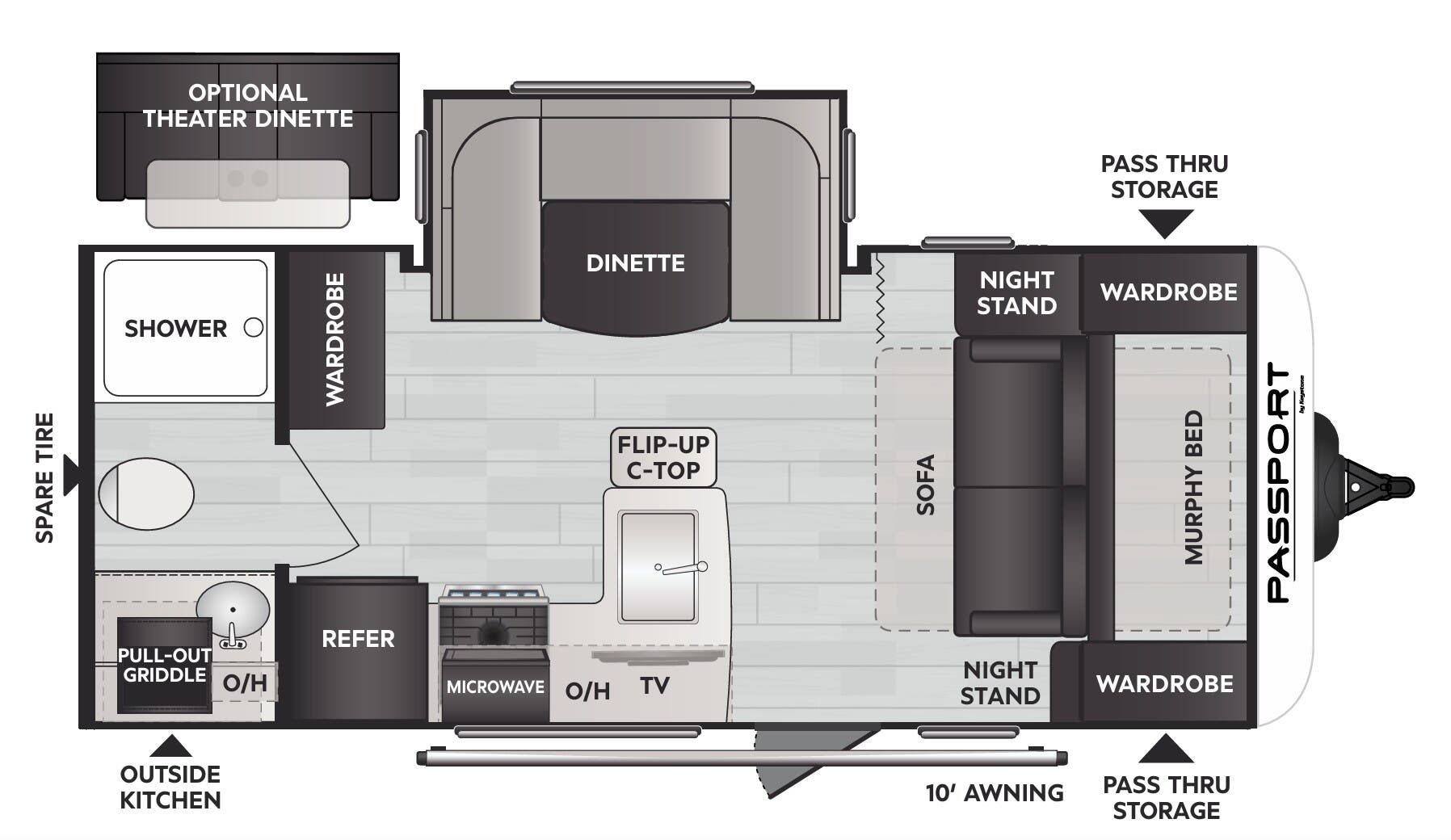 View 2024 Keystone Passport SL Series 189RBWE complete specs and manufacturer brochures