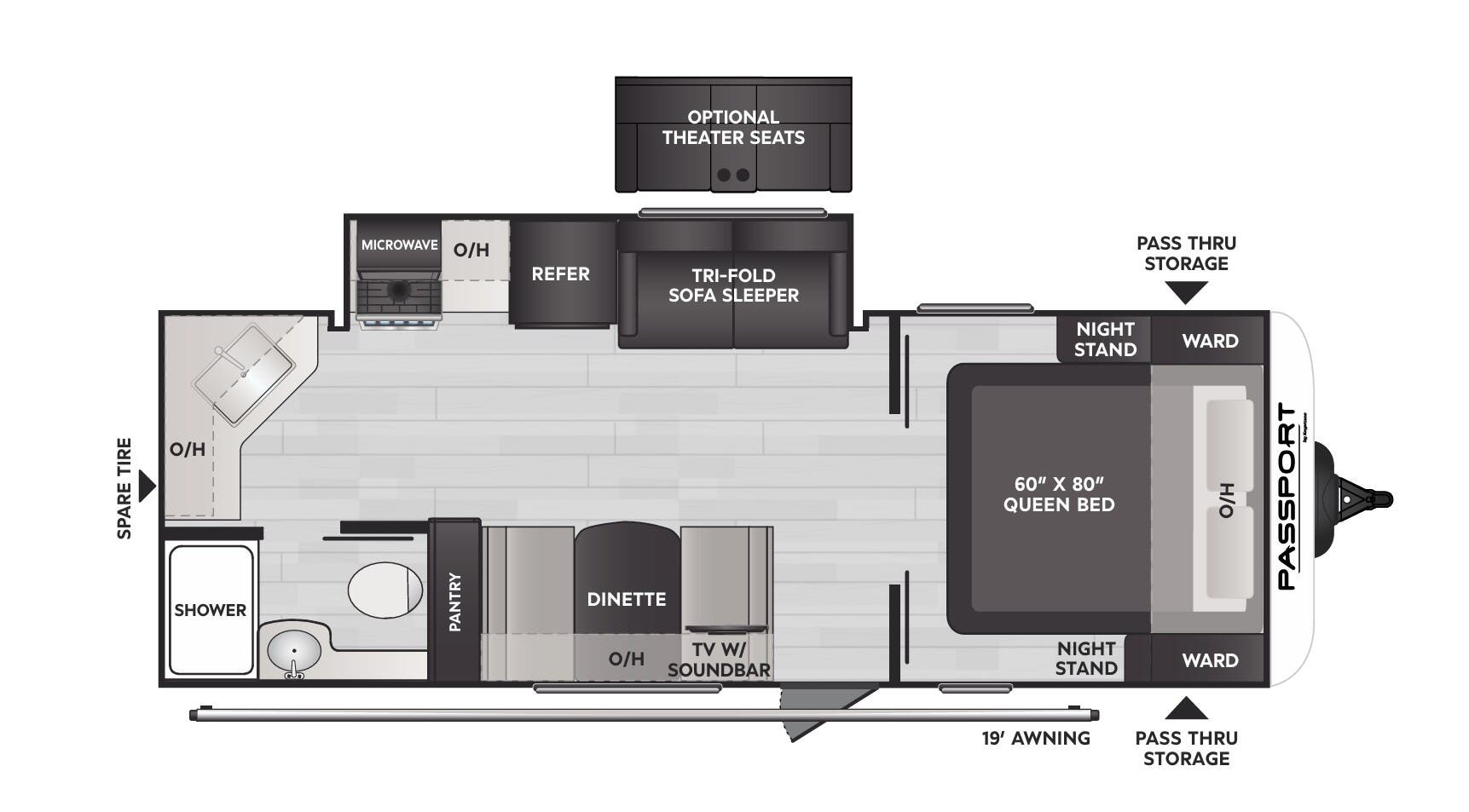 View 2024 Keystone Passport SL Series 229RKWE complete specs and manufacturer brochures