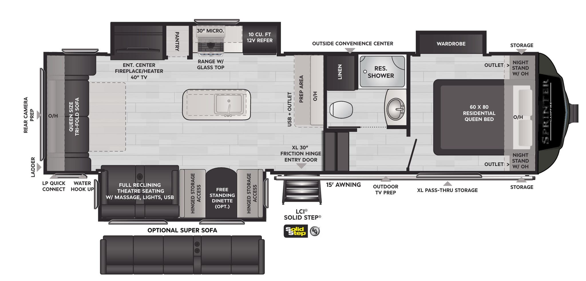 View 2024 Keystone Sprinter 30RL complete specs and manufacturer brochures