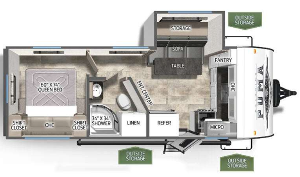 View 2024 Palomino Puma 22FKQ complete specs and manufacturer brochures
