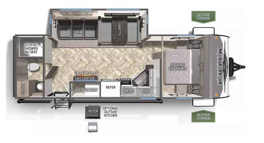 View 2024 Palomino Puma 26RBSS complete specs and manufacturer brochures