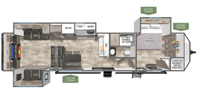 View 2024 Palomino Puma 38DEN complete specs and manufacturer brochures