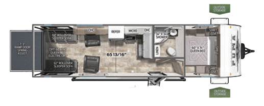 View 2024 Palomino Puma Unleashed 27TH complete specs and manufacturer brochures