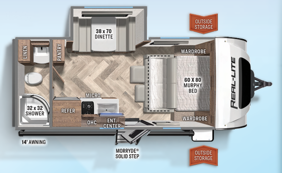 View 2024 Palomino Real-Lite Mini RL186 complete specs and manufacturer brochures