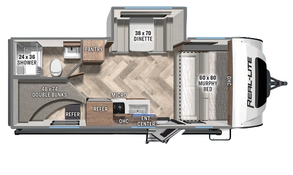 View 2024 Palomino Real-Lite Mini RL191 complete specs and manufacturer brochures