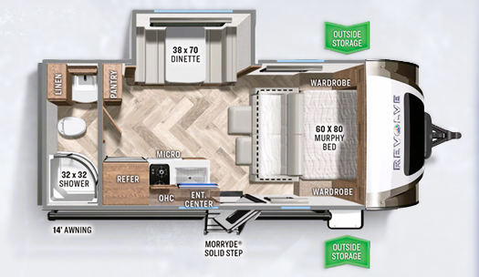 View 2024 Palomino Revolve EV1 complete specs and manufacturer brochures