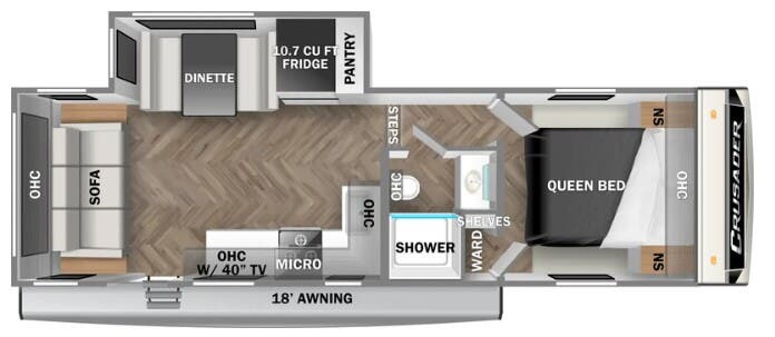 View 2024 Prime Time Crusader X 250RLX complete specs and manufacturer brochures