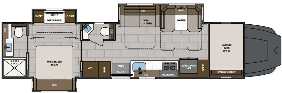 View 2024 Renegade RV Classic 41CRB complete specs and manufacturer brochures