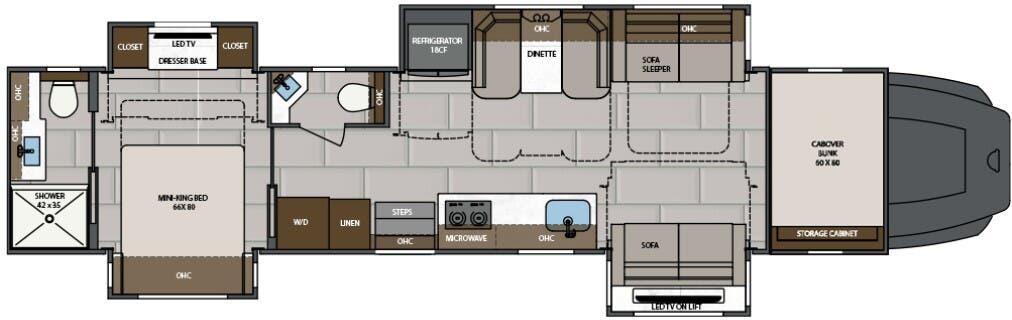 View 2024 Renegade RV Classic 45CME complete specs and manufacturer brochures