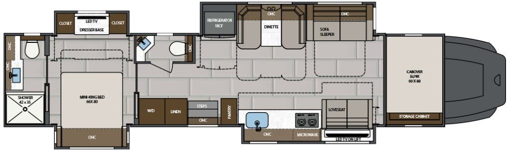 View 2024 Renegade RV Classic 45CMR complete specs and manufacturer brochures