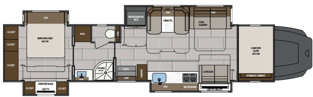 View 2024 Renegade RV Classic 45CRS complete specs and manufacturer brochures