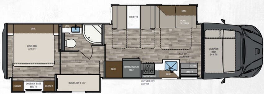 View 2024 Renegade RV Valencia 38BB complete specs and manufacturer brochures