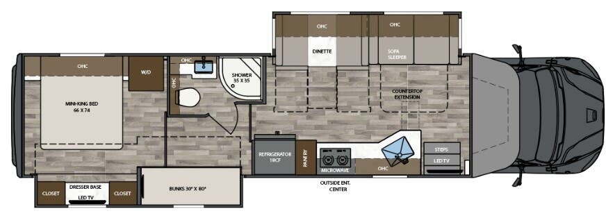 View 2024 Renegade RV Verona 40VBH complete specs and manufacturer brochures