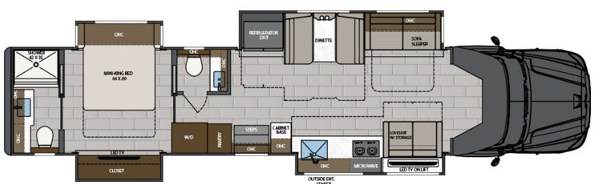 View 2024 Renegade RV XL X45DBM complete specs and manufacturer brochures