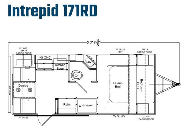 View 2024 Riverside RV Intrepid 171DRD complete specs and manufacturer brochures