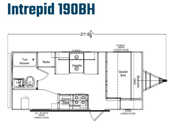View 2024 Riverside RV Intrepid 190BH complete specs and manufacturer brochures