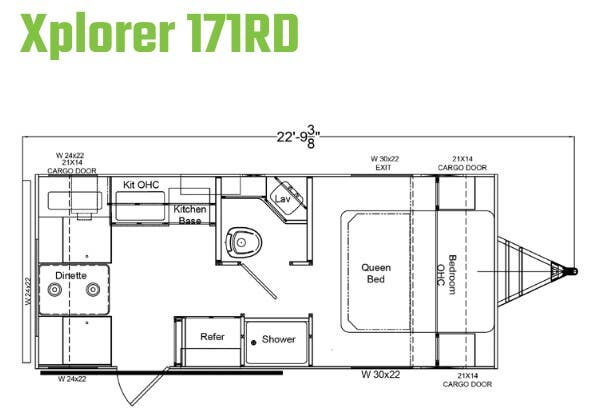 View 2024 Riverside RV Xplorer 171DRD complete specs and manufacturer brochures