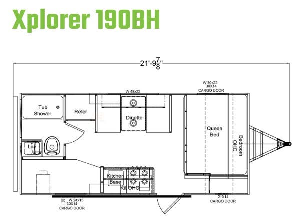View 2024 Riverside RV Xplorer 190BH complete specs and manufacturer brochures
