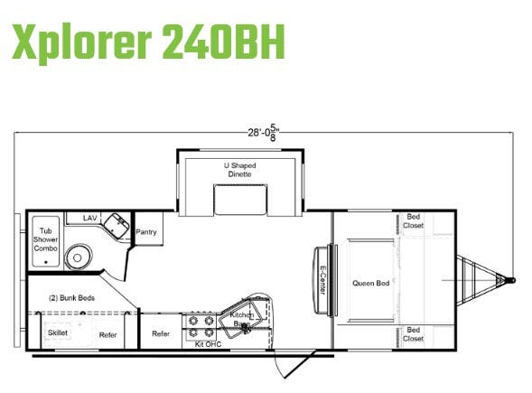View 2024 Riverside RV Xplorer 240BH complete specs and manufacturer brochures