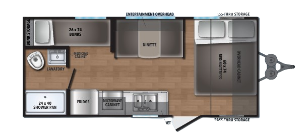 View 2024 Shasta Compact 18BH complete specs and manufacturer brochures