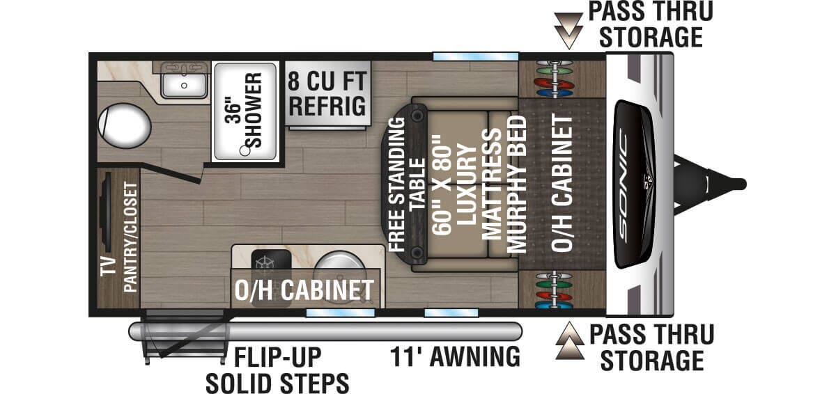 View 2024 Venture RV Sonic Lite SL150VRK complete specs and manufacturer brochures