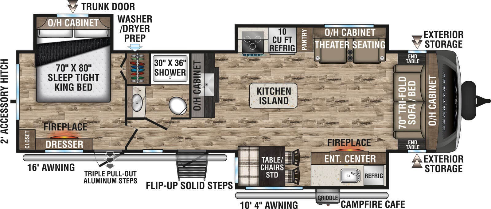 View 2024 Venture RV SportTrek Touring Edition STT333VMI complete specs and manufacturer brochures