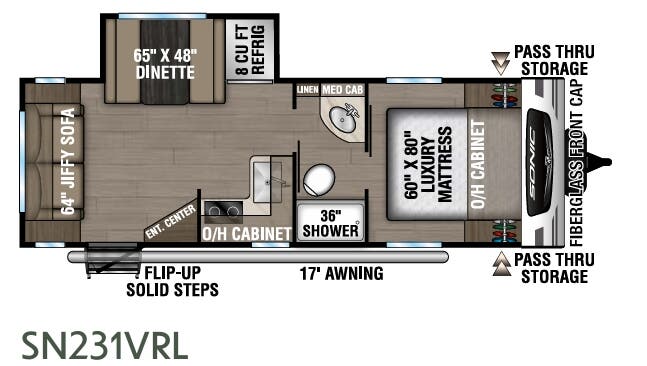 View 2024 Venture RV Sonic SN231VRL complete specs and manufacturer brochures