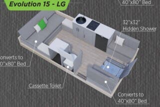 View 2025 Aliner Evolution 15 - LG complete specs and manufacturer brochures