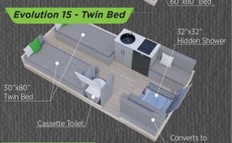 View 2025 Aliner Evolution 15 - Twin Bed complete specs and manufacturer brochures