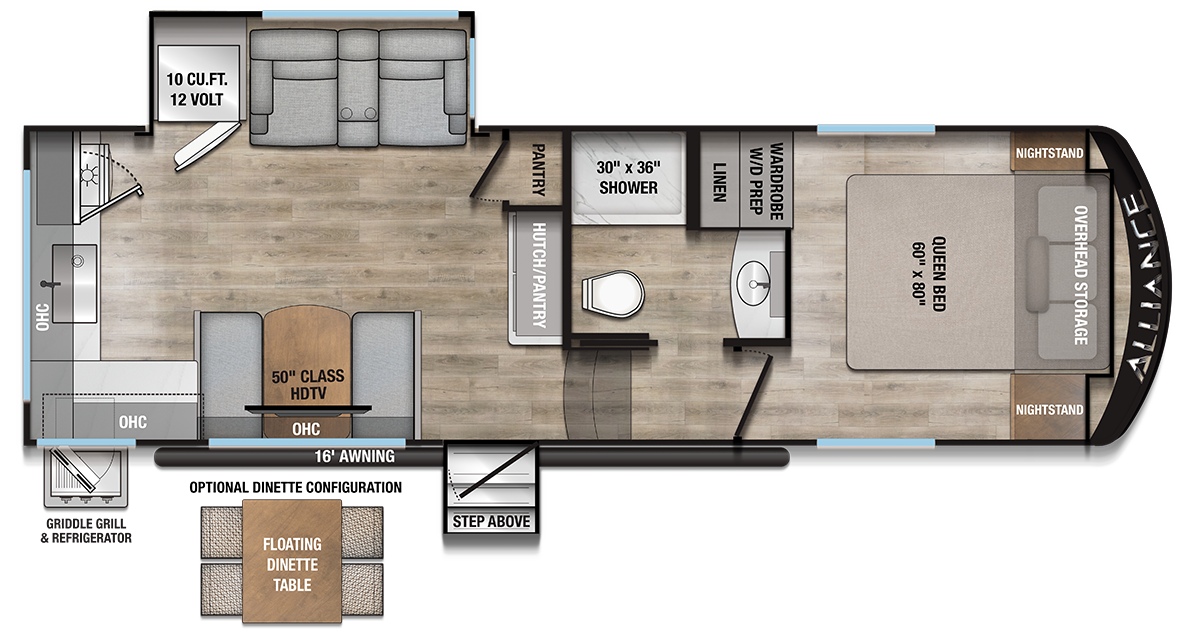 View 2025 Alliance RV Avenue 23ML complete specs and manufacturer brochures