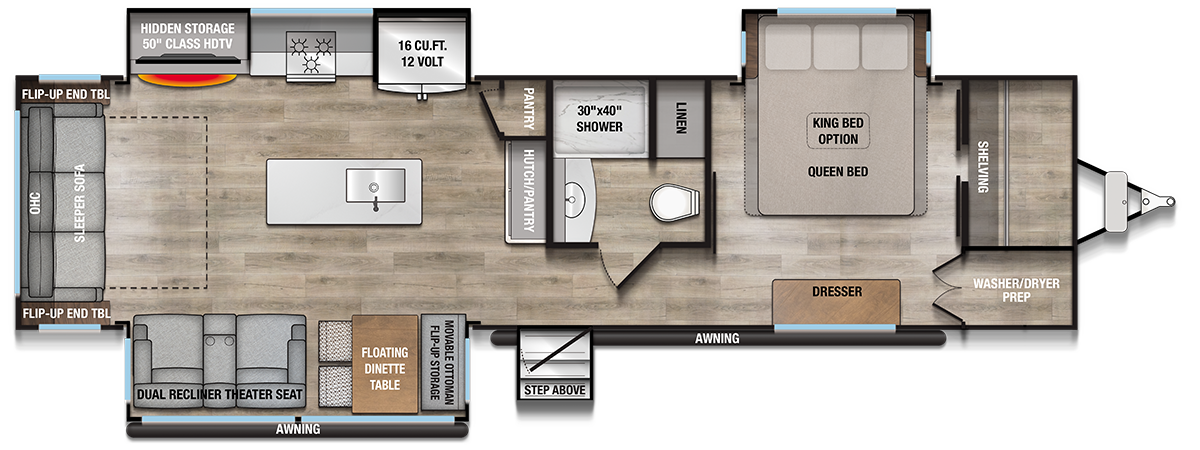 View 2025 Alliance RV Avenue 332RL complete specs and manufacturer brochures