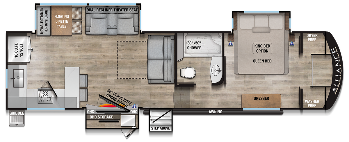 View 2025 Alliance RV Avenue 33RKS complete specs and manufacturer brochures