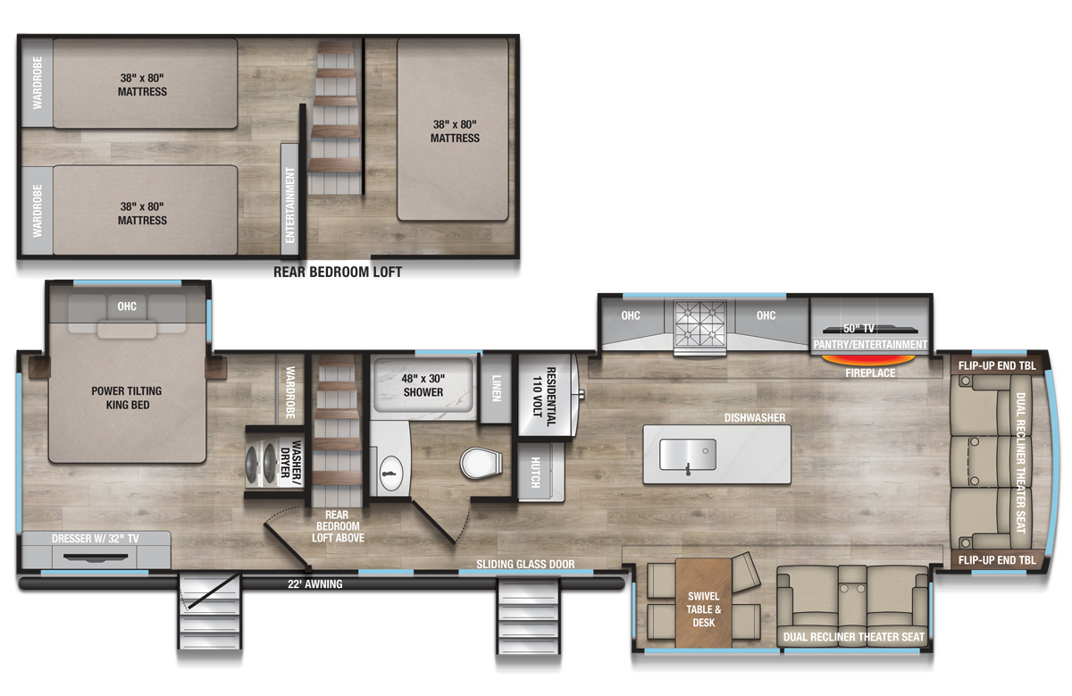 View 2025 Alliance RV Benchmark 42LFT complete specs and manufacturer brochures