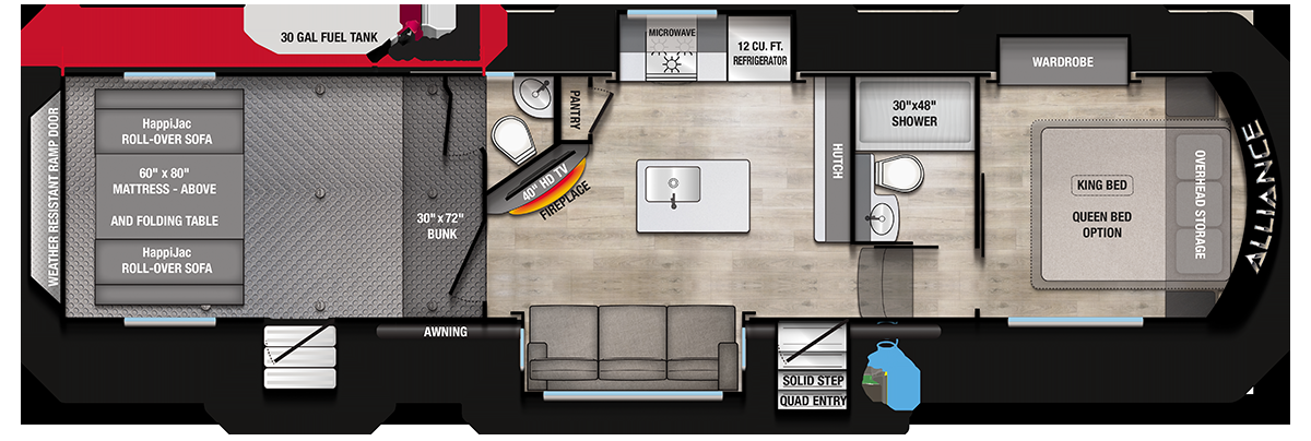View 2025 Alliance RV Valor 35A14 complete specs and manufacturer brochures