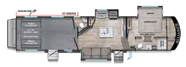 View 2025 Alliance RV Valor All-Access 36A15 complete specs and manufacturer brochures