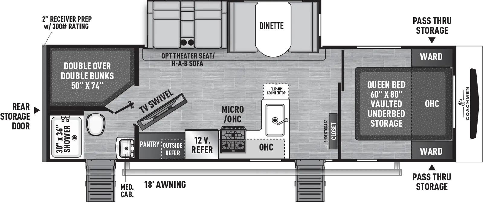 View 2025 Coachmen Freedom Express Ultra Lite 288BHDS complete specs and manufacturer brochures