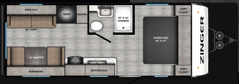 View 2025 CrossRoads Zinger 211RD complete specs and manufacturer brochures
