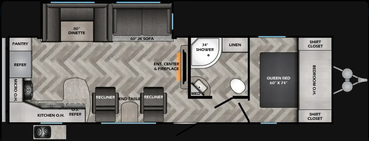 View 2025 CrossRoads Zinger 280RK complete specs and manufacturer brochures