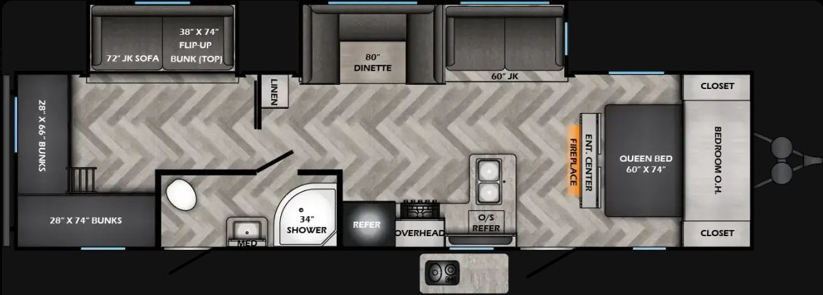 View 2025 CrossRoads Zinger 328SB complete specs and manufacturer brochures